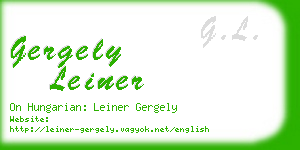 gergely leiner business card